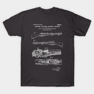 M1 Garand Rifle Patent White T-Shirt